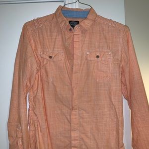 Orange Button Up
